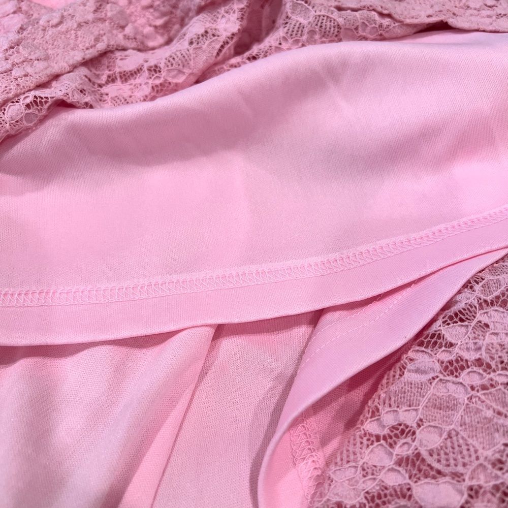Bardot Albie One Shoulder Lace Bodycon Maxi Dress Pink Long Formal Gown 8 NEW - Picture 14 of 16